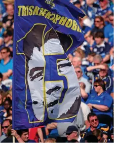  ??  ?? Leinster supporters pictured at the RDS, which is seeking to develop a three-tier Anglesea Stand, inset