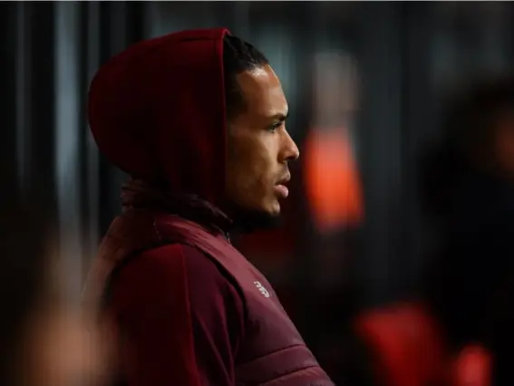  ??  ?? Virgil van Dijk watches on from the stands (Liverpool FC via Getty Images)