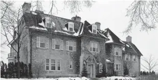  ?? NATIONAL CAPITAL COMMISSION ?? 24 Sussex Drive as it appeared after it was renovated to become the prime minister’s official residence. The updates were not sympatheti­c to the existing structure or character, erasing the Gothic style.