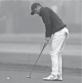  ?? KYLE TERADA/USA TODAY SPORTS ?? Rory McIlroy putts on the second hole during his practice round Tuesday for the PGA Championsh­ip at TPC Harding Park.