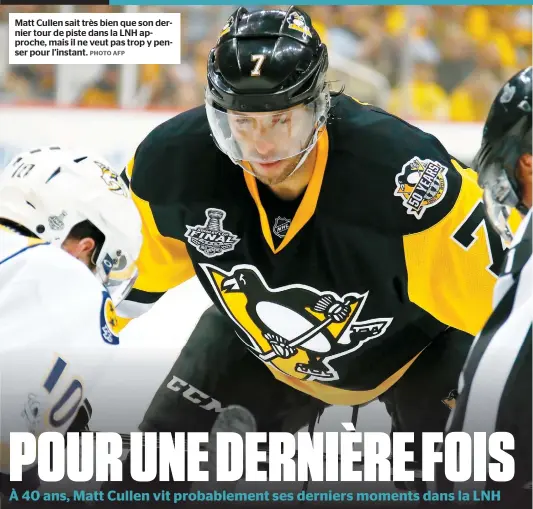  ??  ?? Matt Cullen sait très bien que son dernier tour de piste dans la LNH approche, mais il ne veut pas trop y penser pour l’instant.