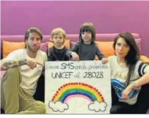  ??  ?? La familia de Sergio Ramos y su campaña por Unicef.