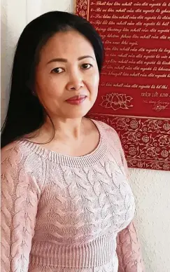  ?? FOTO: IRIS PELNY ?? Nach 35 Jahren in Thüringen eine stolze Erfurterin: Die 52-jährige Xuan Thi Bui ist hier zu Hause.
Ein nächstes Projekt startet Xuan im November in Gispersleb­en