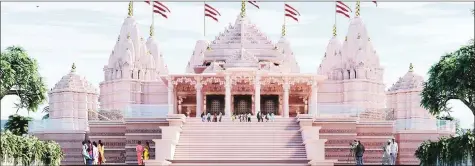 ?? ?? The Hindu temple at Abu Dhabi.