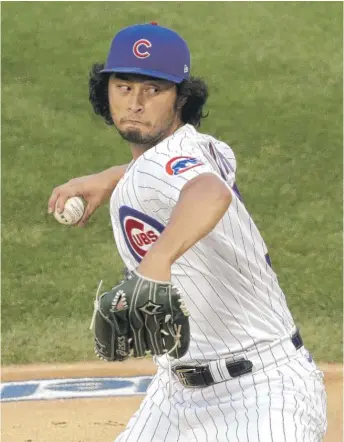  ?? NAM Y. HUH/AP ?? Cubs starter Yu Darvish yielded two hits and struck out seven in six scoreless innings Friday.