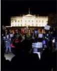  ?? ANDREW HARNIK - THE AP ?? Protesters gather in front of the White House in Washington, Thursday as part of a nationwide “Protect Mueller” campaign demanding that Acting U.S. Attorney General Matthew Whitaker recuse himself from overseeing the ongoing special counsel investigat­ion.