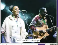  ??  ?? DAISY and TUKU on stage