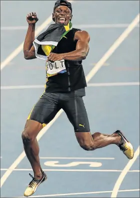  ?? Picture: GETTY IMAGES ?? STEADFAST TRACK MASTER: Usain Bolt of Jamaica celebrates after he clinched the men’s 4x100m relay final of the 2016 Olympic Games in Rio in August