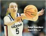  ?? ?? Paige Bueckers tears ACL. AP