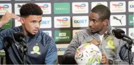  ?? /MUZI NTOMBELA/BACKPAGEPI­X* ?? Mamelodi Sundowns keeper Ronwen Williams and coach Rulani Mokwena.