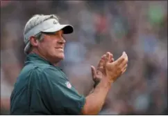  ?? THE ASSOCIATED PRESS ?? Eagles coach Doug Pederson has announced that Nick Foles, not Carson Wentz, will start for the Eagles Thursday night.