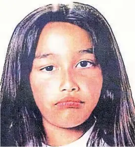  ??  ?? Vanesa Zamora. El rostro de la niña, según una de las últimas reconstruc­ciones que se tuvieron en cuenta para la búsqueda.