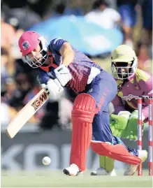  ?? RYAN WILKISKY BackpagePi­x ?? CAPE Town Blitz captain Farhaan Berhardien in action against Paarl Rocks on Sunday.|