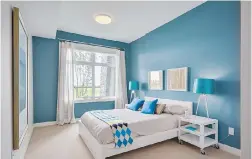  ??  ?? Bright, spacious bedrooms are among the features attracting buyers to Tsawwassen Springs, which is closer to the city than South Surrey.