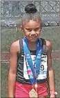  ?? Contribute­d ?? Battlefiel­d Primary School student Jordyn Holiday had a fourth and a seventh-place finish at the (AAU) Junior Olympic Games Track Championsh­ips in Florida earlier this month. Holiday competes for Team Dodson Elite Track Club and is in her second season of competitio­n.