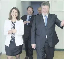  ??  ?? Minister for Health, Dr James Reilly TD and Mary Owens, Director of Nursing as the minister pays a visit to Mallow General Hospital to officially open the newly built Endoscopy and Medical Assessment Units.