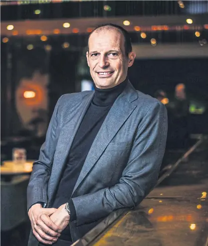  ??  ?? Massimilia­no Allegri poses during an interview in Paris.