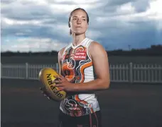  ?? Picture: Phil Hillyard ?? Dealing with tearing her ACL three times has been tough for GWS AFLW player Isabel Huntington.
