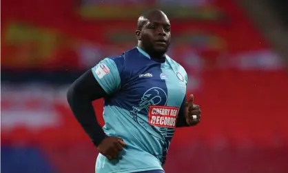  ??  ?? Wycombe’s Adebayo Akinfenwa. The club said the ‘failure of the FA to act is disappoint­ing’. Photograph: Catherine Ivill/Getty Images