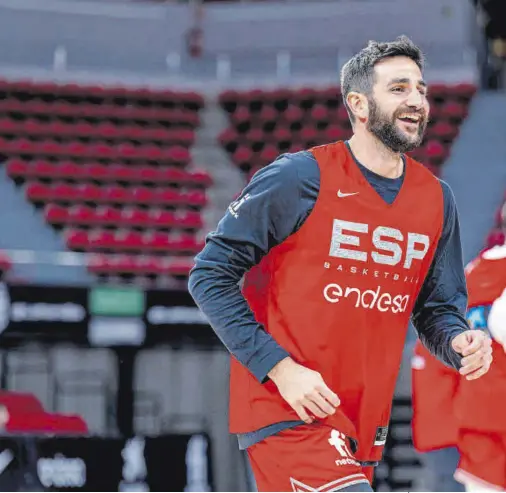  ?? // FEB ?? Ricky Rubio, en uno de sus últimos entrenamie­ntos con la selección española