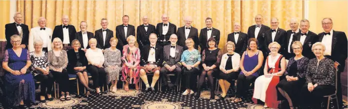  ?? ?? Special dinner Stirling Rotary Club held its first President’s Dinner in two years, hostred by Robin Sutton (seated eighth left)