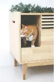  ?? TUFT + PAW ?? Tuft + Paw’s Rifiuti, is a piece of birch furniture that discreetly holds a litter box.