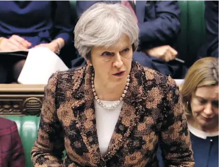  ?? — THE ASSOCIATED PRESS ?? Britain’s Prime Minister Theresa May said Monday her government believes Russia poisoned a former spy and his daughter on U.K. soil and she’s prepared to take retaliator­y measures.