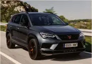  ??  ?? Look «cattivo».Cupra Ateca si fa notare per la sua ampia calandra a nido d’ape