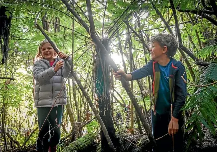  ?? ?? Stella and Walter Sinton-White don’t have to go far from their Kumara home to be in the bush – just 300 metres.