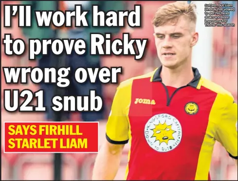  ??  ?? Gutted...but Liam Lindsay has vowed to get his head down and keep improving for Thistle this season
