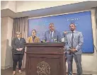  ?? BEN FELDER/THE OKLAHOMAN FILE ?? Rep. Monroe Nichols and other state House Democrats gathered on June 2, 2022 for a news conference to call for gun control measures.