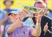  ?? Curtis Compton TNS ?? JUSTIN THOMAS basks in the spotlight after winning the FedEx Cup. He earned a $10-million bonus.