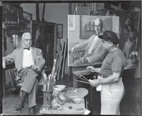  ?? PETER A. JULEY & SON COLLECTION, SMITHSONIA­N ART MUSEUM ?? Philip R. Mallory sits for Robert Brackman, for a portrait that hangs in the current show at Mystic Museum of Art.