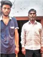  ?? PHOTO: SANJEEB MUKHERJEE ?? Dinesh Patidar (right), who lost his 17-year-old son in police firing, with his older son