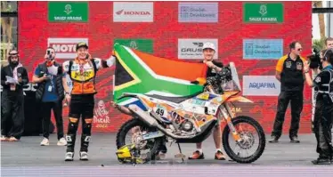  ?? ?? Bradley Cox finished his first Dakar Rally on Friday, placing 25th overall, second in the Junior category and third in the Rookie category. Photo: Rally Zone.