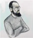  ??  ?? Husnain Rashid, 32, has pleaded not guilty to all charges relating to terrorism