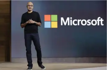  ?? RICHARD DREW/THE ASSOCIATED PRESS FILE PHOTO ?? Microsoft CEO Satya Nadella has been working to reposition the company around cloud services.