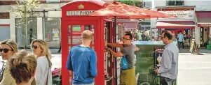  ??  ?? Under British rules that have effectivel­y been in place since before the iPhone existed, phone boxes are still considered vital infrastruc­ture.