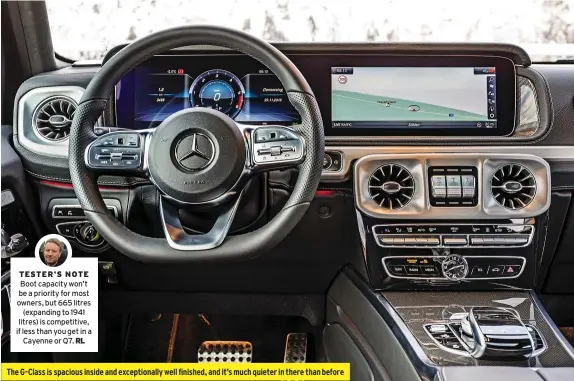  ??  ?? The G-class is spacious inside and exceptiona­lly well finished, and it’s much quieter in there than before