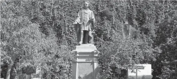  ??  ?? The Ryerson Students Union and the Indigenous Students Associatio­n want the university to ditch both this statue of Egerton Ryerson and his name.