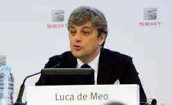  ??  ?? Mercato auto Il presidente di Seat, Luca De Meo (50 anni)