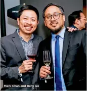  ??  ?? Mark Chan and Berg Go