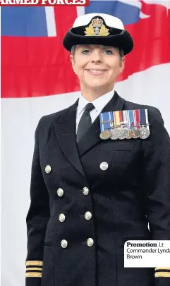  ??  ?? Promotion Lt Commander Lynda Brown