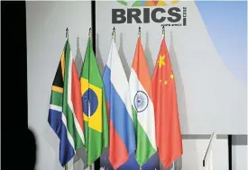  ?? Thapelo Morebudi ?? Brics anger: Washington’s moves to transfer proceeds of Russian assets in US banks to Ukraine led angry Brics leaders to call for alternativ­es to the dollar-based global financial system. /