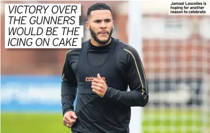  ??  ?? Jamaal Lascelles is hoping for another reason to celebrate