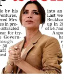  ??  ?? MASSIVE LOSSES: Mrs Beckham