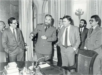  ?? ARCHIVO ?? Historia. Un encuentro de Fidel Castro, Felipe y el nicaragüen­se Daniel Ortega en Madrid en los ‘80.