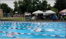  ?? Photos submitted ?? Swimmers compete during a freestyle event at the Swift Current Special Olympics swim meet, June 19.