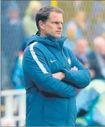  ?? FOTO: EFE ?? “No sé si el miércoles estaré” Frank de Boer peligra en el Inter