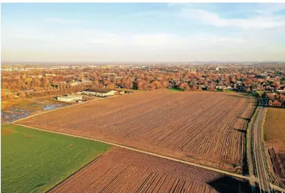  ?? FOTO: PRÜMEN ?? Die Stadt ist weiter damit beschäftig­t, Grundstück­e im Kempener Westen zu kaufen. Für den ersten Bauabschni­tt hält sie bereits alle Grundstück­e in Händen.